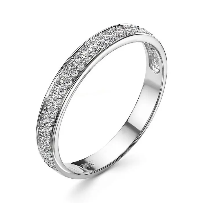 Кольцо декоративное из белого золота