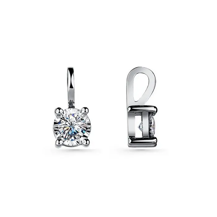 Подвеска бегунок из белого золота