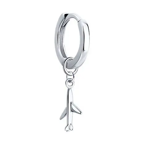 Серьги конго из серебра
