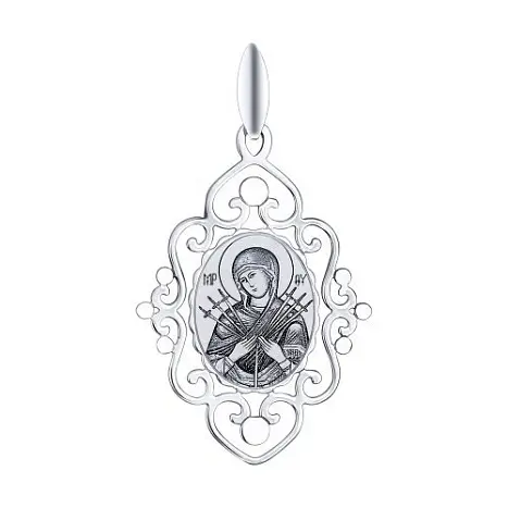 Подвеска икона из серебра