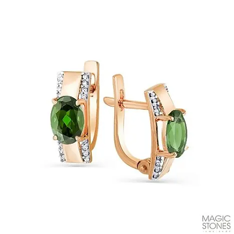 Серьги с английским замком из красного золота