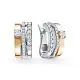Серьги 4156-21001-1 Серьги с английским замком из комбинированного золота