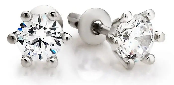 Серьги пуссеты из серебра