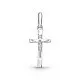 Подвеска крест из белого золота