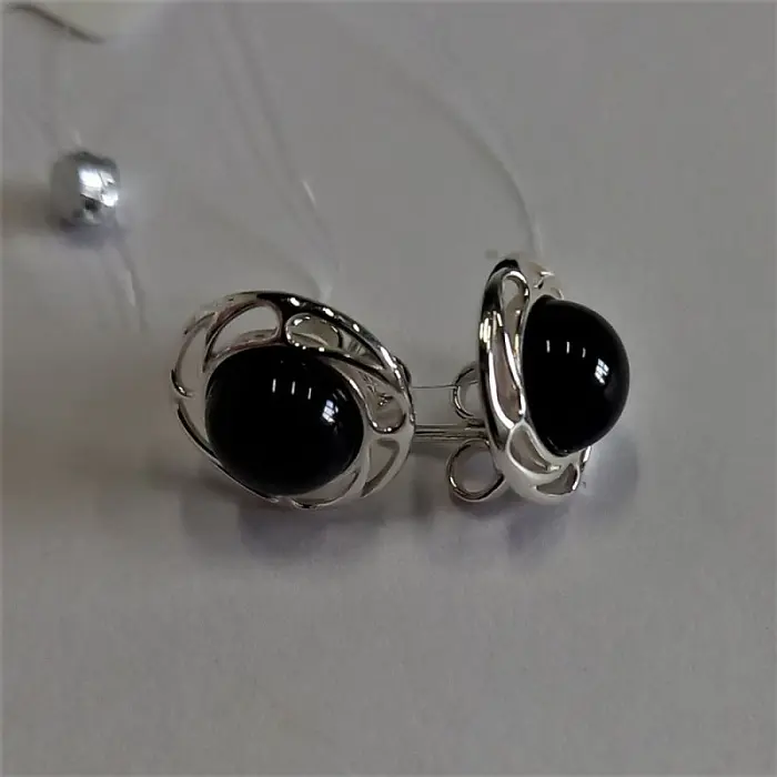 Серьги пуссеты из серебра
