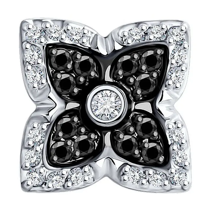 Подвеска бегунок из белого золота