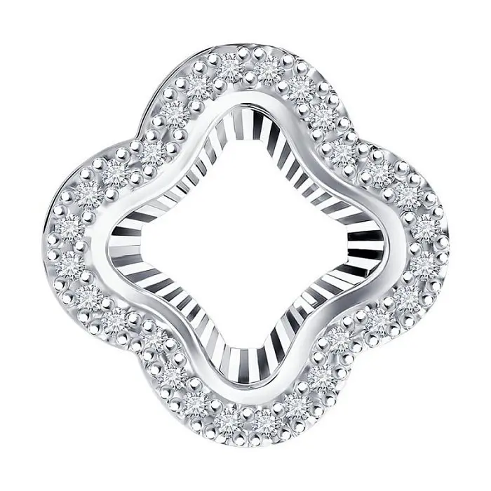 Подвеска бегунок из белого золота