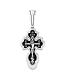 Подвеска крест из серебра