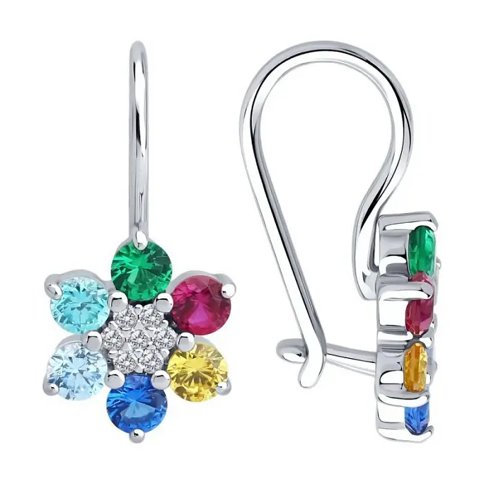 Серьги детские из серебра