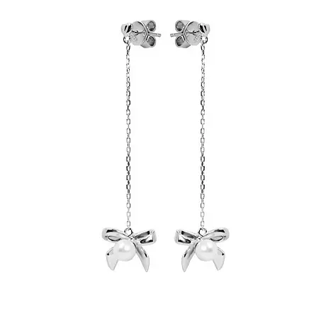 Серьги подвесные из серебра