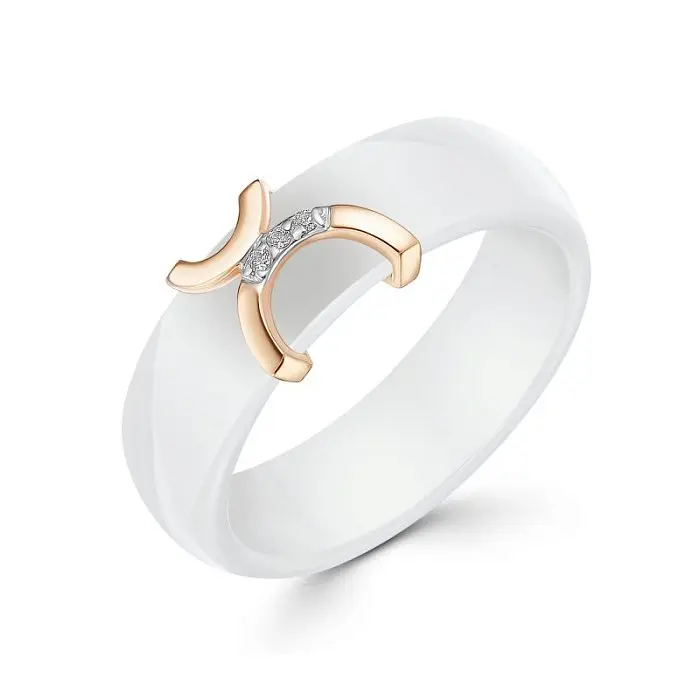 Кольцо декоративное из красного золота