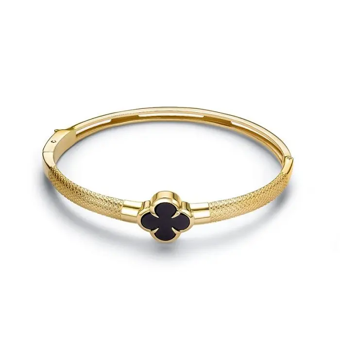 Браслет жесткий из желтого золота