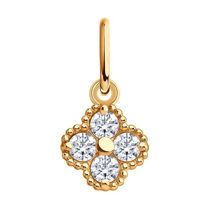 Подвеска декоративная из красного золота