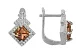 Серьги с английским замком из серебра