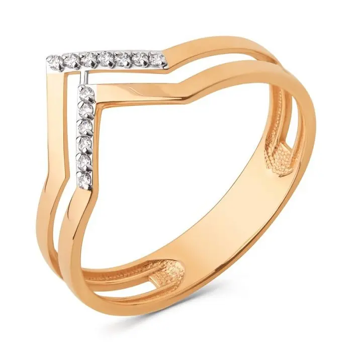 Кольцо декоративное из красного золота