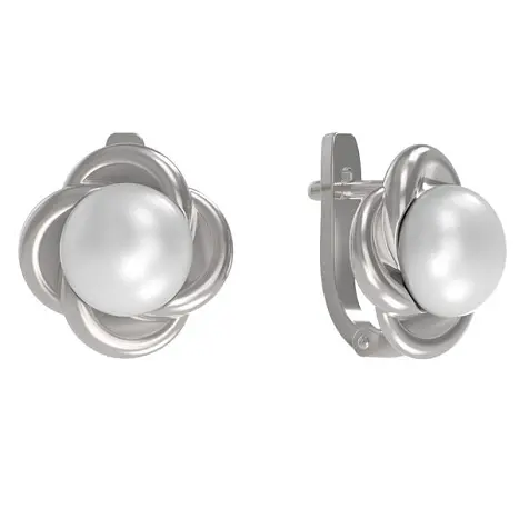 Серьги с английским замком из серебра