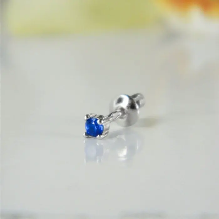 Серьги одиночные из серебра