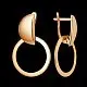 Серьги подвесные из красного золота