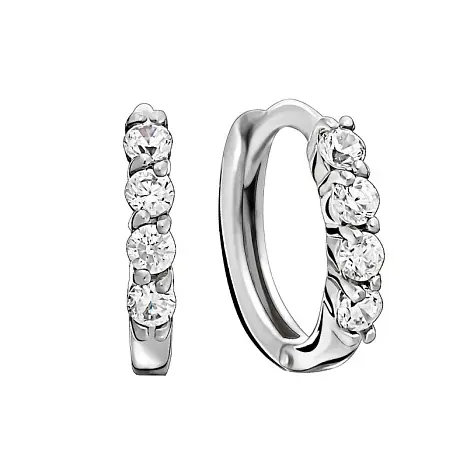 Серьги конго из серебра