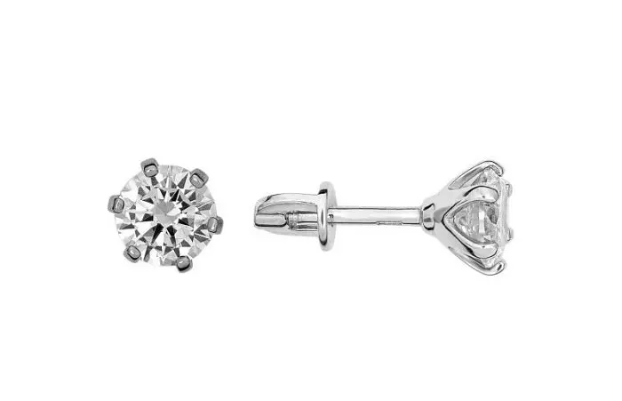 Серьги пуссеты из серебра