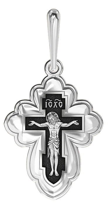 Подвеска крест из серебра