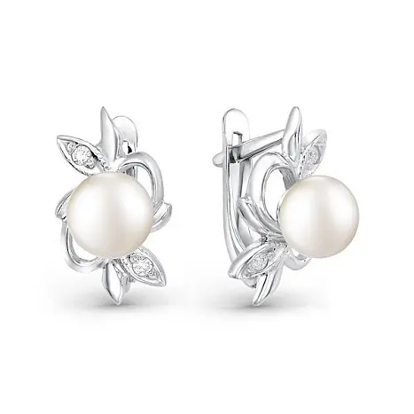 Серьги с английским замком из серебра