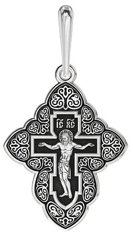 Подвеска крест из серебра