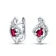 Серьги с английским замком из серебра