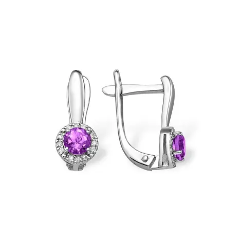 Серьги с английским замком из серебра