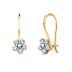 Серьги детские из красного золота