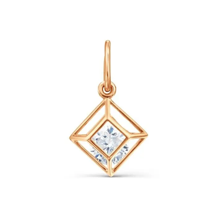 Подвеска декоративная из красного золота