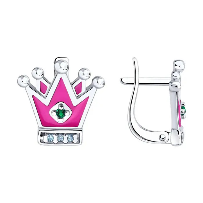 Серьги детские из серебра