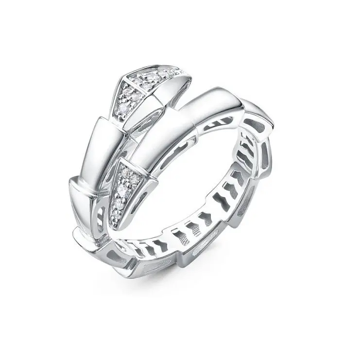 Кольцо декоративное из белого золота