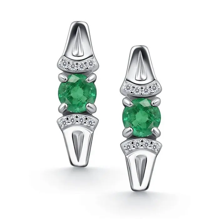 Серьги с английским замком из серебра