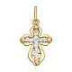 Подвеска крест из позолоты