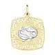 Подвеска знак зодиака из комбинированного золота
