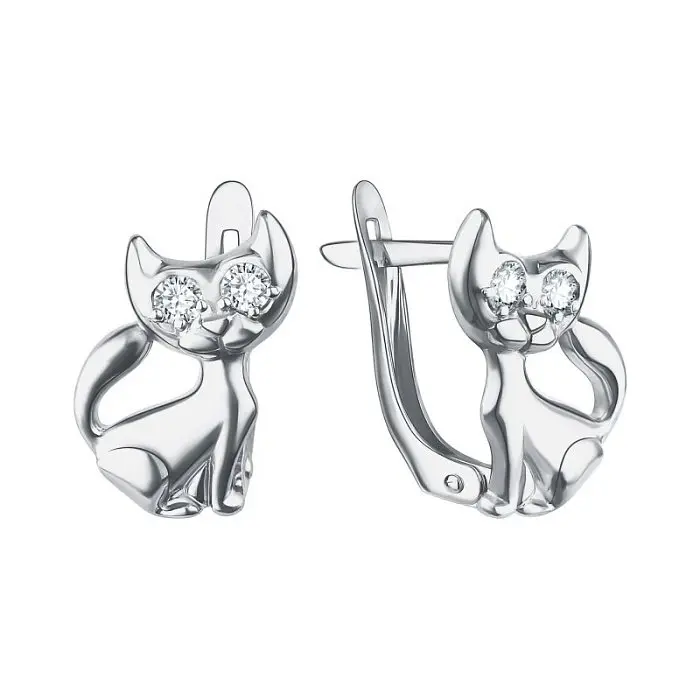 Серьги детские из серебра вид 1