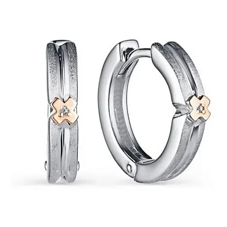 Серьги конго из серебра