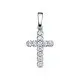 Подвеска декоративный крест из белого золота