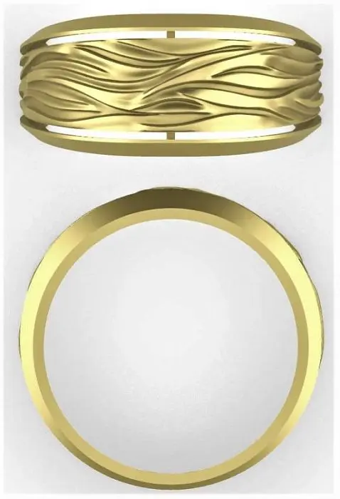 Кольцо декоративное из красного золота