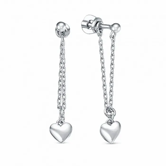 Серьги подвесные из серебра