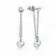Серьги подвесные из серебра