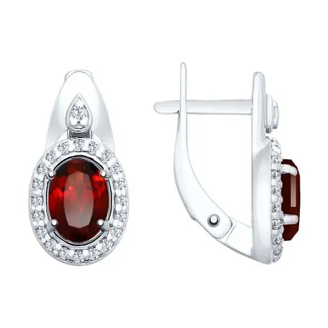 Серьги с английским замком из серебра