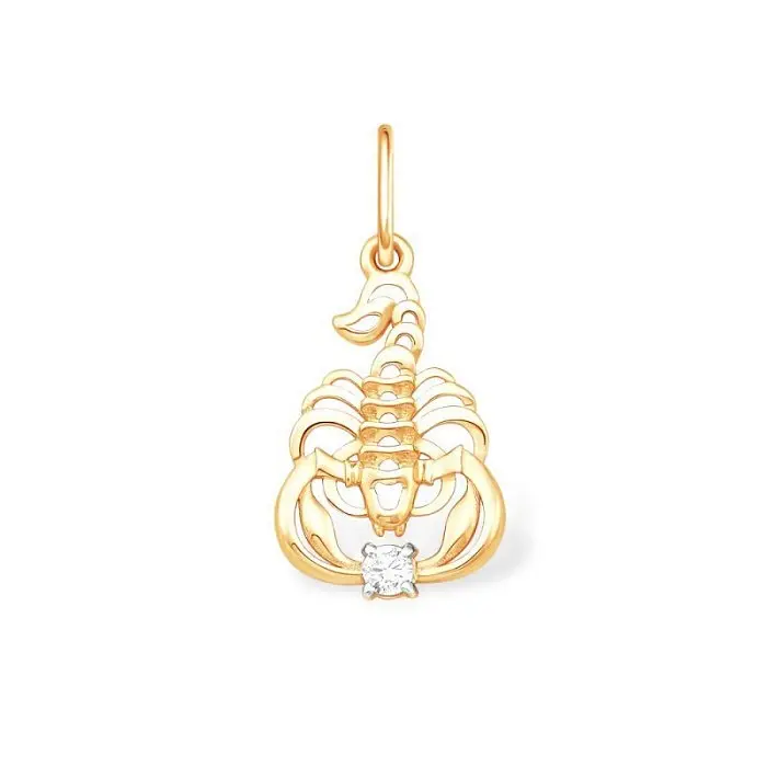 Подвеска знак зодиака из красного золота