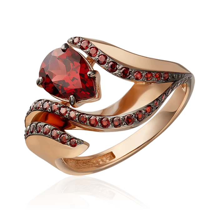 Кольцо декоративное из красного золота