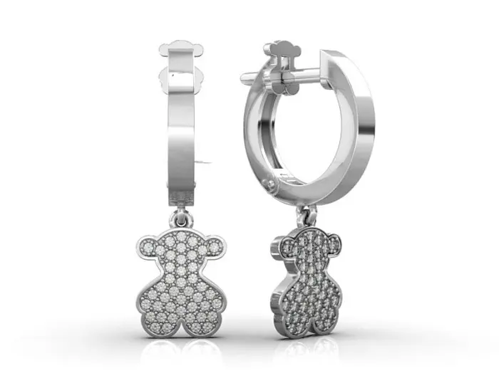 Серьги подвесные из серебра