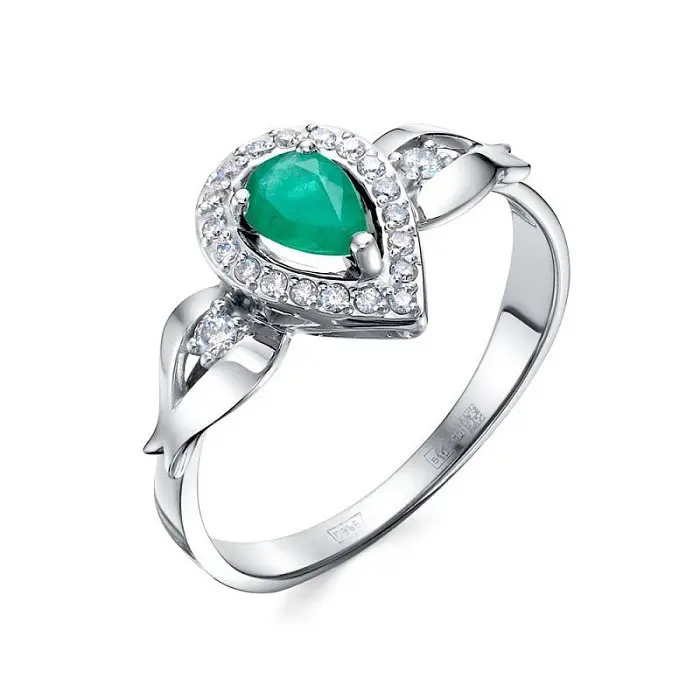 Кольцо декоративное из комбинированного золота