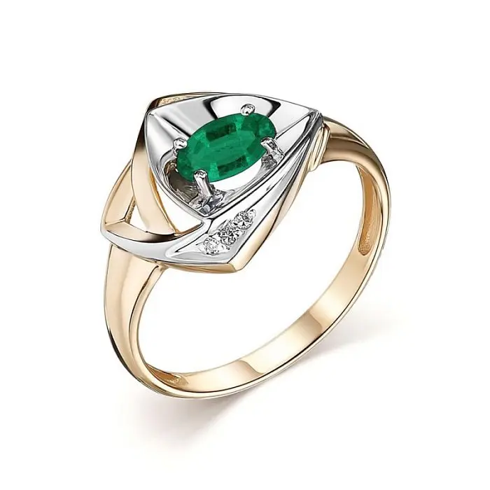 Кольцо декоративное из комбинированного золота