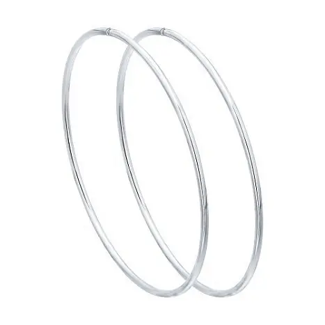 Серьги конго из серебра