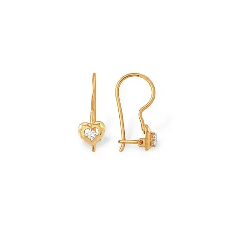 Серьги детские из красного золота